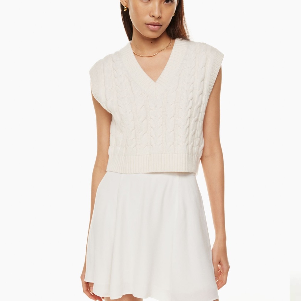 Aritzia Sunday Best Winston Crop Sweater Vest